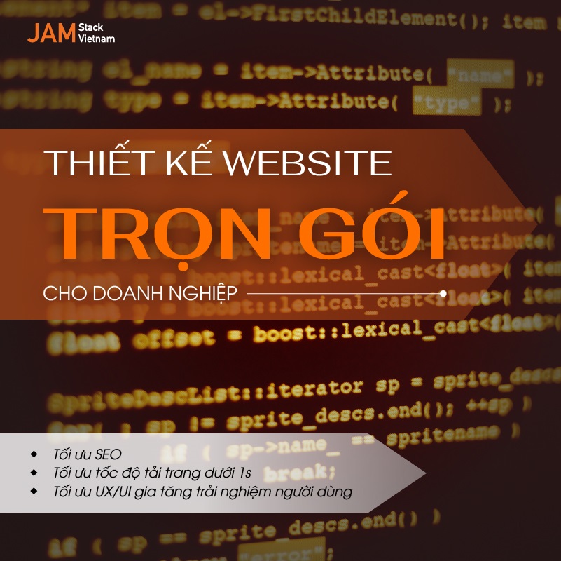 JAMstack Việt Nam cung cấp dịch vụ thiết kế website thương mại trọn g&oacute;i
