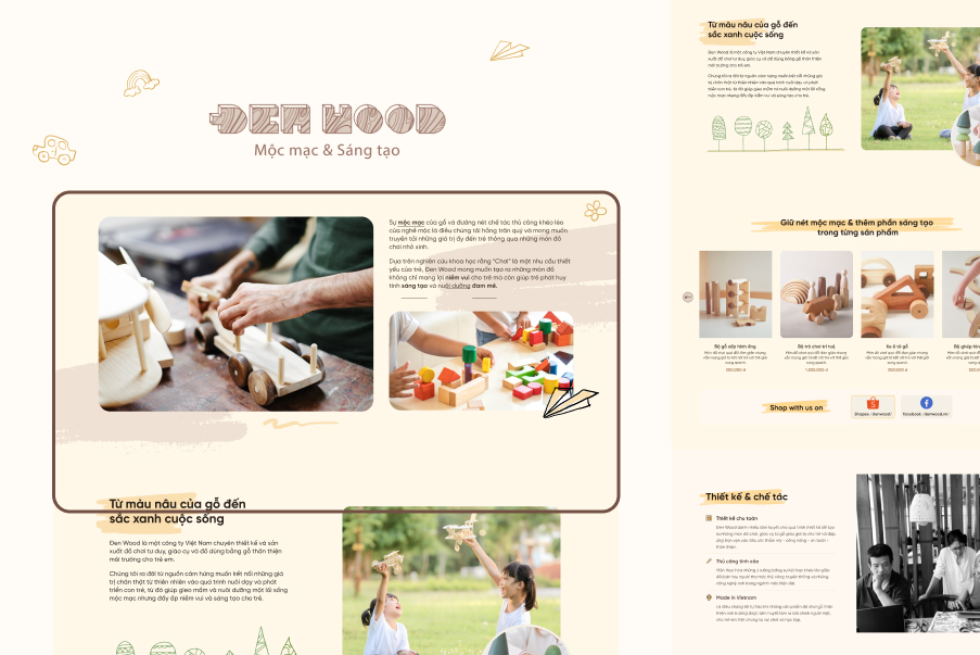 Dự &aacute;n thiết kế website Đen Wood