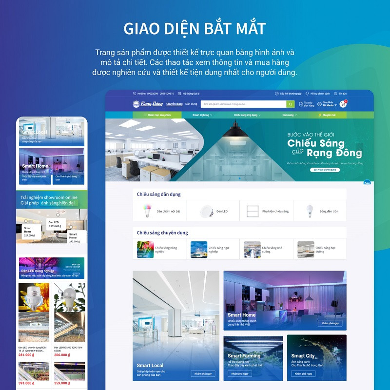 Giao diện bắt mắt chuy&ecirc;n nghiệp gi&uacute;p giữ ch&acirc;n người d&ugrave;ng ở lại l&acirc;u hơn tr&ecirc;n trang web